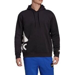 Mens Adidas Black Big Badge of Sport Boxy Pullover Hoodie‎ FR6607 XSMALL XS